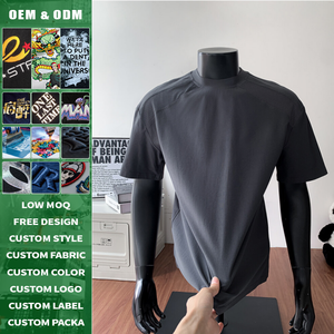 Camiseta de hombre de poliéster 100% de secado rápido, tacto fresco de seda helada, transpirable, con paneles de malla, corte relajado, informal, para verano - Product Image 2