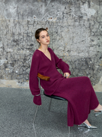 100% Reiner Kaschmir Atmungsaktiver Knitterfreier Tiefer V-Ausschnitt Pullover Damen Übergroßer Raglan-Ärmel Flauschiger Strick Weicher Warmer Winter-Pulli