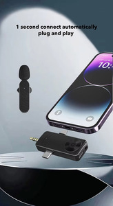 2025 <span class=keywords><strong>Mini</strong></span> professionnel Lavalier 2.4G Microphone sans fil longue portée 3-en-1 micro pour téléphones mobiles Android caméra sans fil Type C - Product Image 4