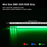 Mini Tira de LED RGB Ultrafina de 5 mm y 8 mm, Súper Estrecha, Flexible, Inteligente, con Control Remoto RF, Control por Música