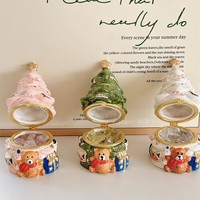 Diffuseur d'huiles essentielles en pierre, bougie parfumée en cire de soja, coffret cadeau de Noël, décoration parfumée pour les boutiques et les magasins