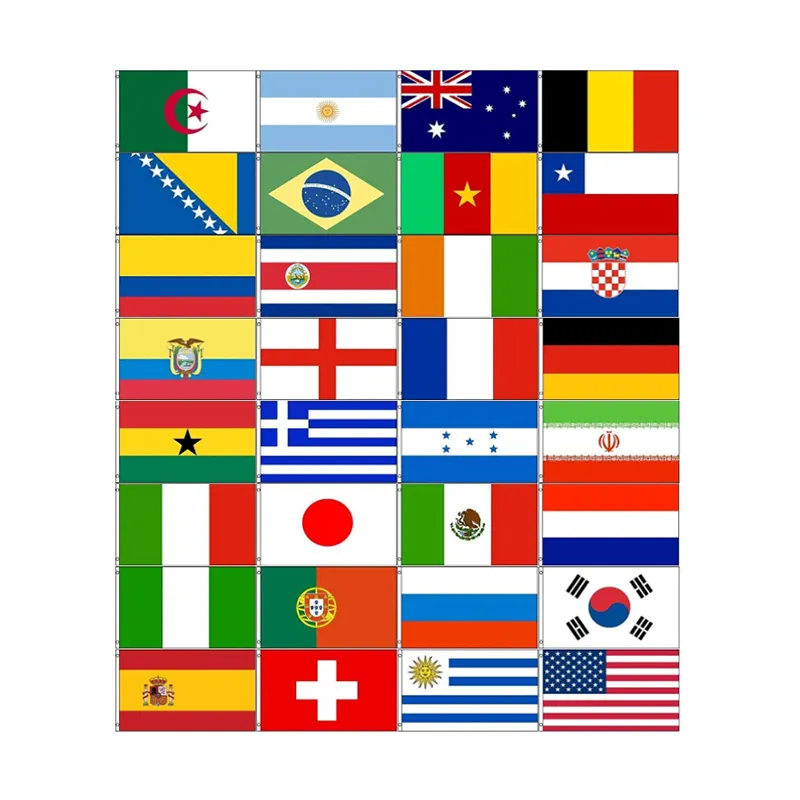 Bandeiras americanas de poliéster, preço de fábrica, todos os países, exibição ao ar livre, 3x5, bandeira personalizada, dupla face, impressa