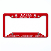 Idées de cadeaux personnalisés pour sororités grecques : cadre de plaque d'immatriculation pour voiture, idéal pour les diplômés et les anciennes sœurs.