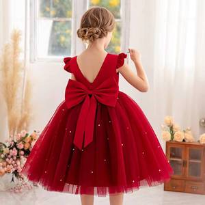 Robe de soirée tutu sans manches MS Princess Summer avec grand nœud pour filles - Product Image 5
