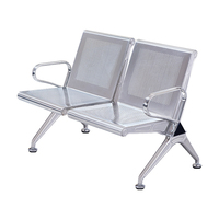 Chaise d'attente d'hôpital durable en acier inoxydable banc d'attente de banque d'aéroport de 4 places-sièges publics modernes pour les bureaux d'hôpital