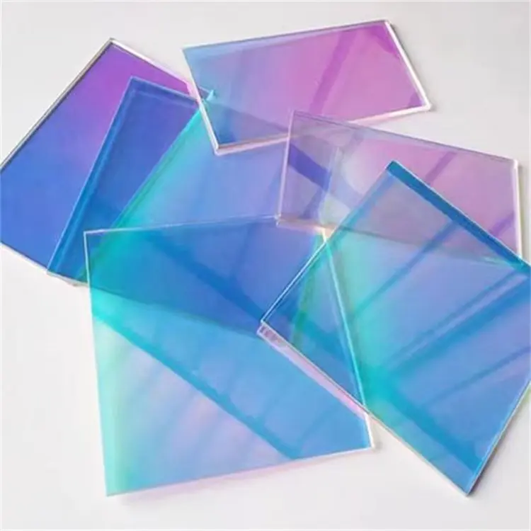 Folha acrílica iridescente cortada ao tamanho Custom Made Aurora Reflective Rainbow Color Acrylic Plate