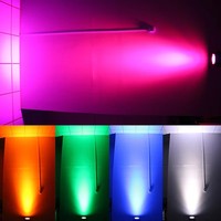Projecteur LED de scène DMX512 étanche pour extérieur, 64 canaux, 12x18W RGBAWUV 6-en-1, IP65, LED Slim Flat pour DJ, discothèque, fête, parc