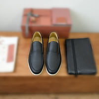 Mocassins Homme Mi-hauts en Cuir Véritable à Enfiler Style Old Money Chaussures de Conduite de Luxe Designer