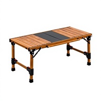 Table de camping pliante légère modulaire en alliage d'aluminium de style glamping IGT, rectangulaire, portable, livraison rapide, vente en gros