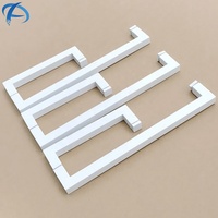 Poignée de porte de douche en acier inoxydable blanc de conception moderne, poignée de porte de douche Austin, grande barre porte-serviettes