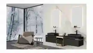 Современный элегантный роскошный настенный шкаф GODI с раковиной для ванной комнаты, дизайн швейцарского дизайна