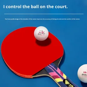 <span class=keywords><strong>Raquette</strong></span> <span class=keywords><strong>de</strong></span> tennis <span class=keywords><strong>de</strong></span> table Double Fish Diamond Series, niveau professionnel, haute performance, 7 couches, bois plein + fond en fibre <span class=keywords><strong>de</strong></span> carbone - Product Image 3