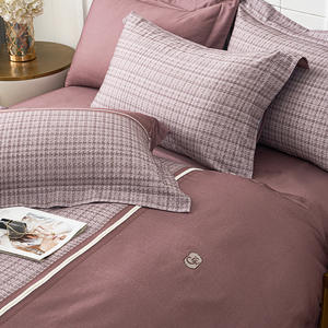 Juego de Ropa de Cama de Algodón Puro Duoximeimiankang, 203x229cm, Color Sólido, Teñido Reactivo, para Uso Doméstico - Product Image 4