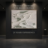 Cuadro de arte acrílico texturizado en 3D abstracto de lujo, hecho a mano, con marco, para decoración de paredes interiores de hoteles, vestíbulos y villas.