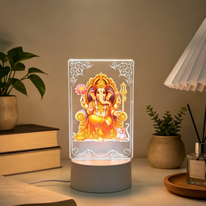 3D Night LED Display Base Acrylic USB Light up Bracket for Bedroom Decorative Lighting <b>Square</b> Shape for Nighttime Display - Product Image 6