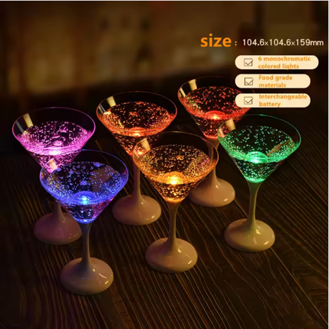 ชุดแก้วค็อกเทลหลากสี 6 ชิ้น