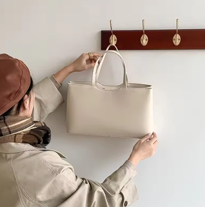 Large capacity <b>handbag</b>, simple daily <b>handbag</b>, luxurious solid color PU women's tote bag - Product Image 4