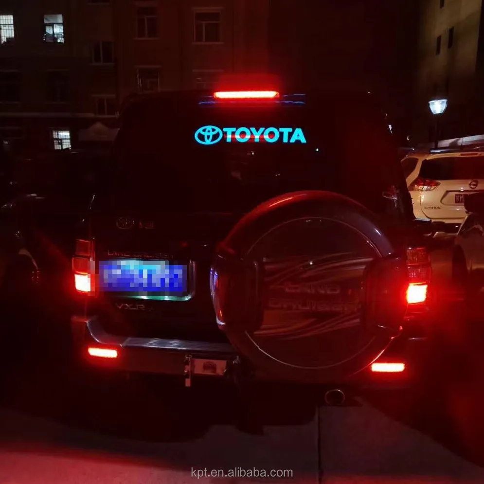 OEM personalizado flash LED iluminación del coche logotipo etiqueta engomada de la etiqueta