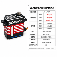 Micro Servo 10,5 kg Haute Vitesse Étanche Sans Noyau HV Numérique pour Hélicoptère et Avion RC OEM ODM Vente en Gros 8,4 V