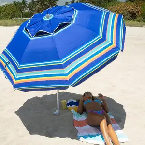 Outdoor anti-UV garden beach umbrella heavy duty umbrella base yellow beach umbrella parasol