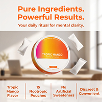 VitaHall Sachets Énergétiques Nootropiques GPC L-Tyrosine L-Théanine Sans Sucre – Boost Instantané pour la Clarté Cognitive – Marque Privée OEM