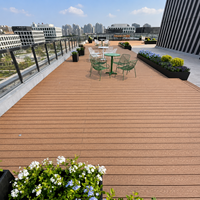 Plancher de terrasse en composite bois-plastique (WPC) gaufré pour piscine