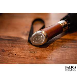 Parapluie automatique compact à 3 plis, manche en bois brun foncé, de haute qualité, pour homme d'affaires, de marques de luxe haut de gamme. - Product Image 2