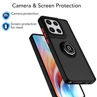 Matte Skin Feeling Thin Kickstand Back Covers pour Motorola G56 G86 Edge 60 50 Fusion Pro Classic Ring Mobile Phone Cases