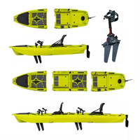 Kayak de pêche modulaire détachable à double pédale LSF, 3 ou 2 pièces, deux places, en plastique, avec moteur électrique