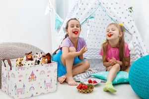 Cestas para Bebés, Cesta de Guardería con Diseño de Castillo para Niñas, Contenedores de Almacenamiento Rectangulares, Organizador de Juguetes para Niños, Cesta para Libros - Product Image 6
