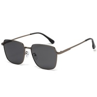 Lunettes de soleil polarisées pour hommes, monture carrée de grande taille, protection UV400 pour la conduite, la pêche, les sports de plein air