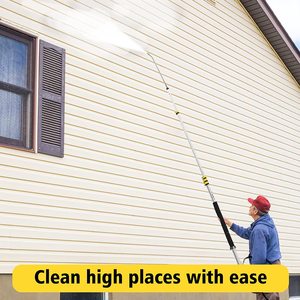 <span class=keywords><strong>Perche</strong></span> télescopique en aluminium de 20 pieds pour nettoyage de vitres en hauteur avec nettoyeur haute pression 4000 PSI - Product Image 6