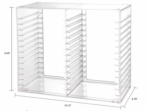 Support de <span class=keywords><strong>CD</strong></span> en <span class=keywords><strong>plastique</strong></span> <span class=keywords><strong>transparent</strong></span> empilable - Contient jusqu'à 30 boîtes de <span class=keywords><strong>CD</strong></span> standard pour bijoux - Product Image 6