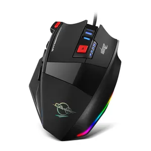 ZELOTES C-17 Wired Gaming Mouse Weight Tuning Programmable 8D Hot Sale Item USB Breathing Light