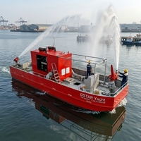 Bateau de lutte contre les incendies en alliage d'aluminium de 11,5 m, bateau de lutte contre les incendies portuaire, système de lutte contre les incendies à double moteur hors-bord