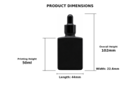 Flacon compte-gouttes carré en verre givré transparent de 30 ml, flacon d'huile essentielle en verre noir, bouchon compte-gouttes doré, argenté, noir, sérum cosmétique