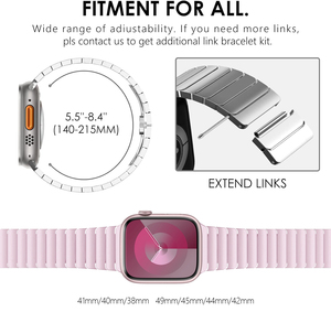 Nouveau bracelet de montre en métal à maillons en acier inoxydable de luxe bleu pour <span class=keywords><strong>apple</strong></span> <span class=keywords><strong>Watch</strong></span> SE 6 5 Bracelet Bracelet ceinture remplacement de bracelet de montre - Product Image 5