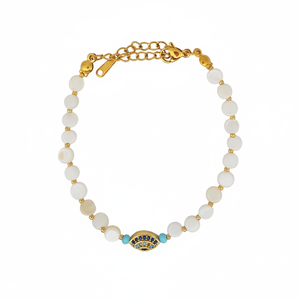 สร้อยข้อมือแฟชั่นประดับลูกปัดลายตาปีศาจ - Product Image 2