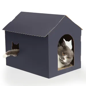 Maison de jeu avec griffoir pour chat griffoir chat grattoir intérieur meubles pour animaux de compagnie maison pour chat