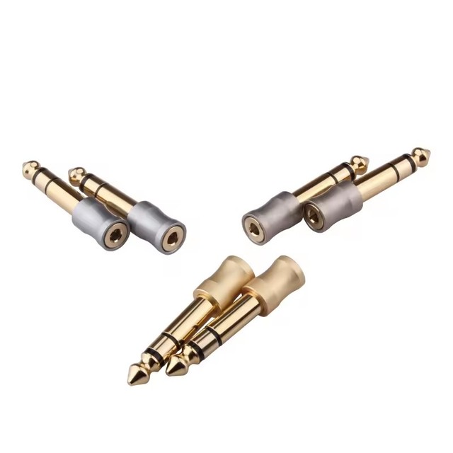 Wholesale 6.35mm TRS Male to 3.5mm Female Jack Connector Adapter Utility Headphone Audio Microphone Plug