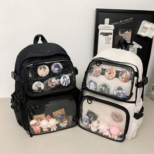 The New 2025 Casual and Fashionable Detachable Transparent Two-piece Functional Computer <b>Backpack</b> for Female <b>College</b> Students - Product Image 4
