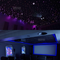 Éclairage LED à fibres optiques intelligent 12V WiFi, dimmable, avec contrôle vocal et via application, RGBW, effet scintillant pour plafond étoilé