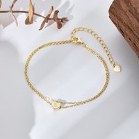 Vente en gros de bijoux avec lettres A-Z initiales en or 18 ct bracelet de cheville à maillons cubains bracelets de cheville en argent sterling S925 pour femmes avec breloques