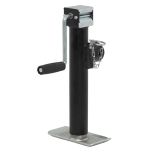 Cric pivotant pour remorque de 2000 lb avec pied, déplacement de 10 po, réglage latéral, finition noire thermolaquée, pour remorques utilitaires et VR - Product Image 1