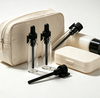 Flacon compte-gouttes en verre transparent, mini flacon compte-gouttes pour huiles essentielles, flacon d'échantillon de parfum