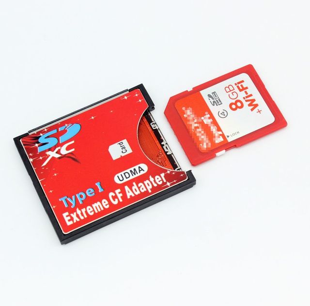 SD to CF Card Adapter MMC to Standard Compact Flash Type I Card Converter UDMA Card Reader for Camera