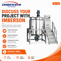 Homogénéisateur en acier inoxydable de 200 L, machine de mélange de détergent liquide pour applications chimiques et alimentaires