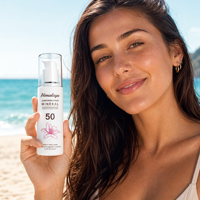 Private Label Melkzonnebrandcrème Hydraterende Verzorgende Huid Zonnebrandcrème Aangepaste Formule Aangepaste Verpakking
