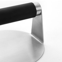 Presse à hamburgers personnalisable en acier inoxydable 304, presse à smash burger à fond plat avec poignée en silicone résistante à la chaleur, outil de barbecue