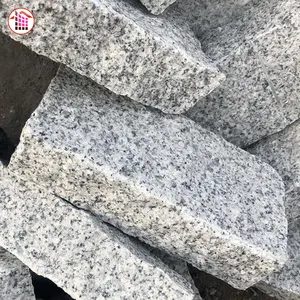 Outdoor White Granite Stone Tiles Wall Cladding Cobblestone Natural Granite Paving Stone Random Stone Tiles In Granit Flooring